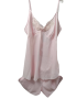 Σατέν Baby Doll σε απαλό ροζ χρώμα με λεπτομέρεις από δαντέλα, ΗΑRMONY 30802